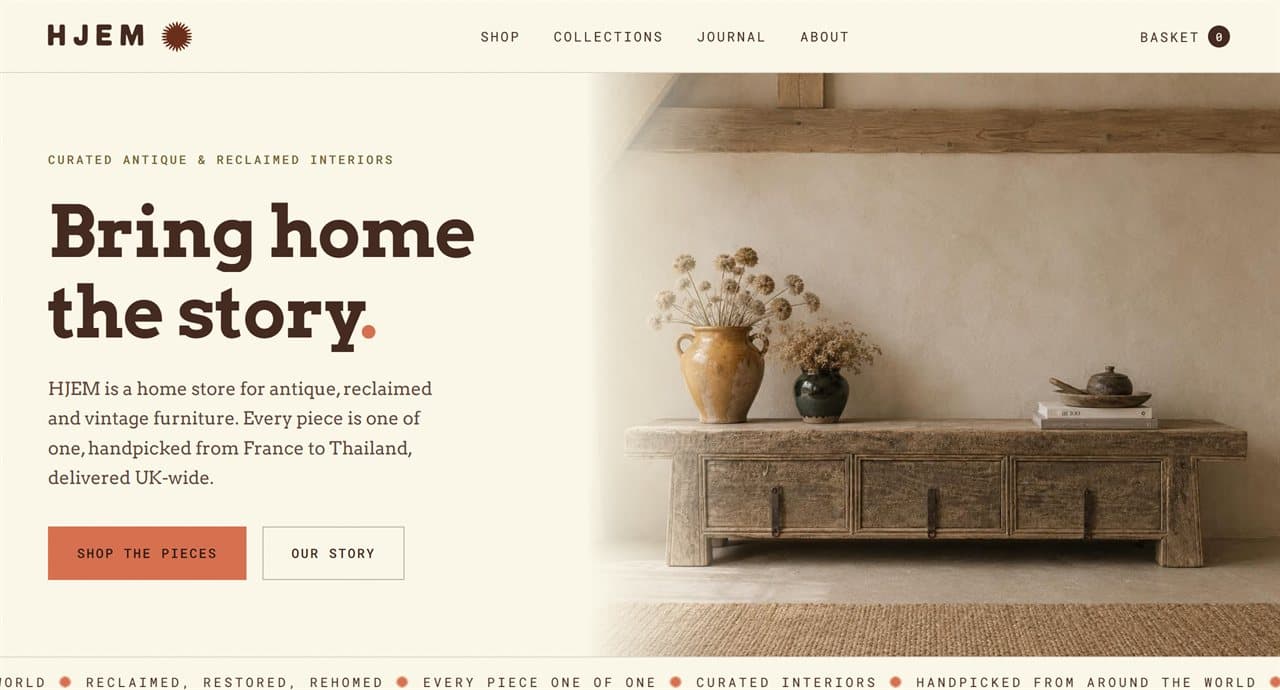 HJEM homepage