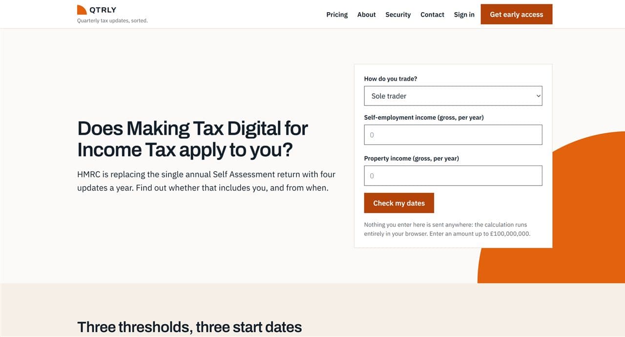 Quarterly homepage
